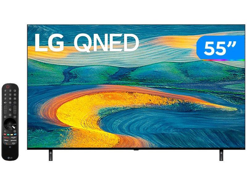 Smart TV 65” 4K UHD QNED LG 65QNED7SSQA - AI Processor Wi-Fi